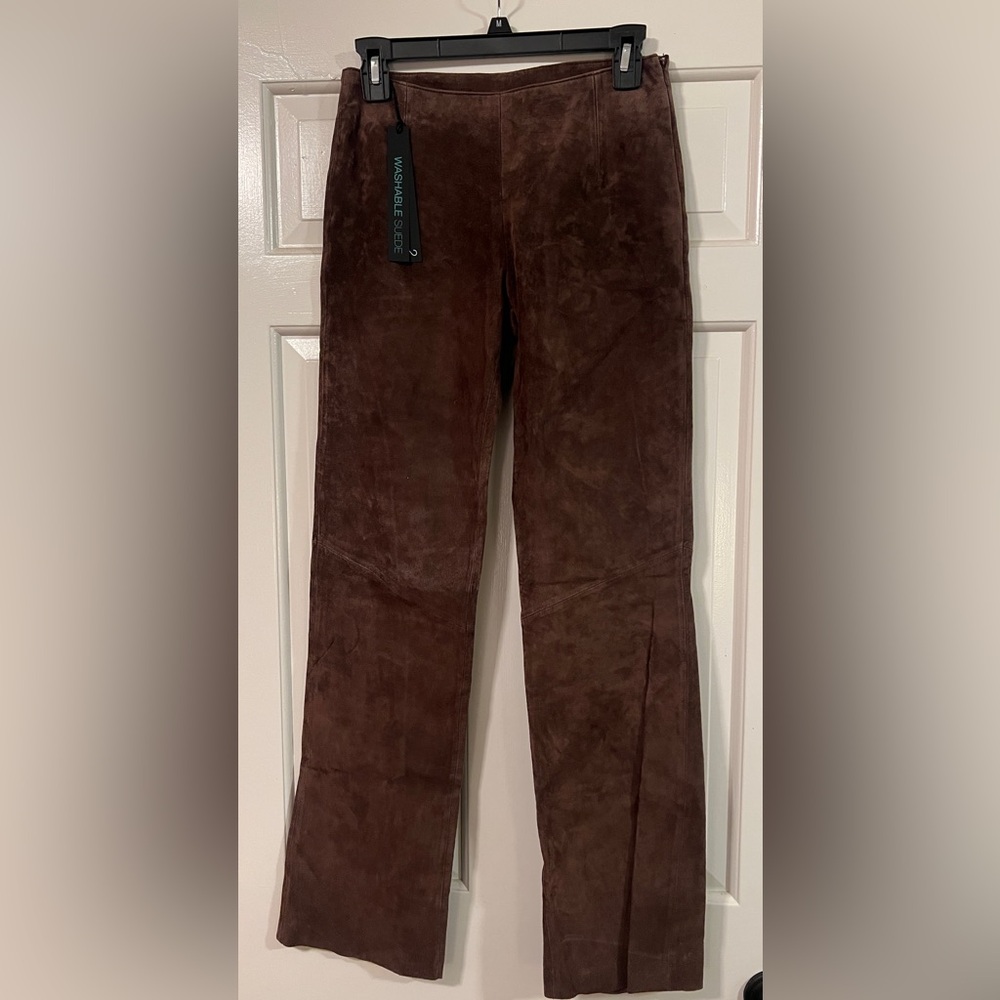 Siena Studio Leather Suede Pants Washable Genuine Seamless BEAUTIFUL Mustang$295